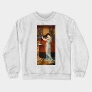 Preparing For The Bath by John William Godward Crewneck Sweatshirt